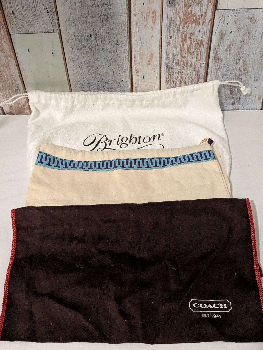 Tory Burch,Brighton and Coach Dust Bag Set - Neutral, Black, Cream